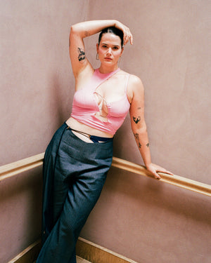 Pinstripe Belly Button Trousers