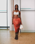 Cowl Midi Skirt