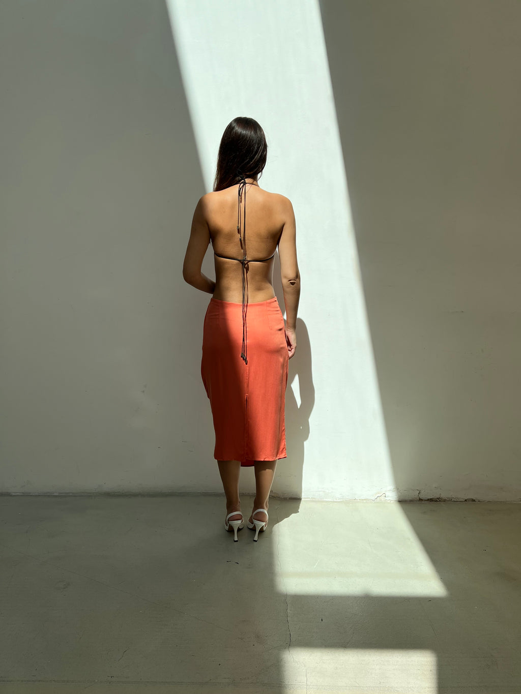 Cowl Midi Skirt