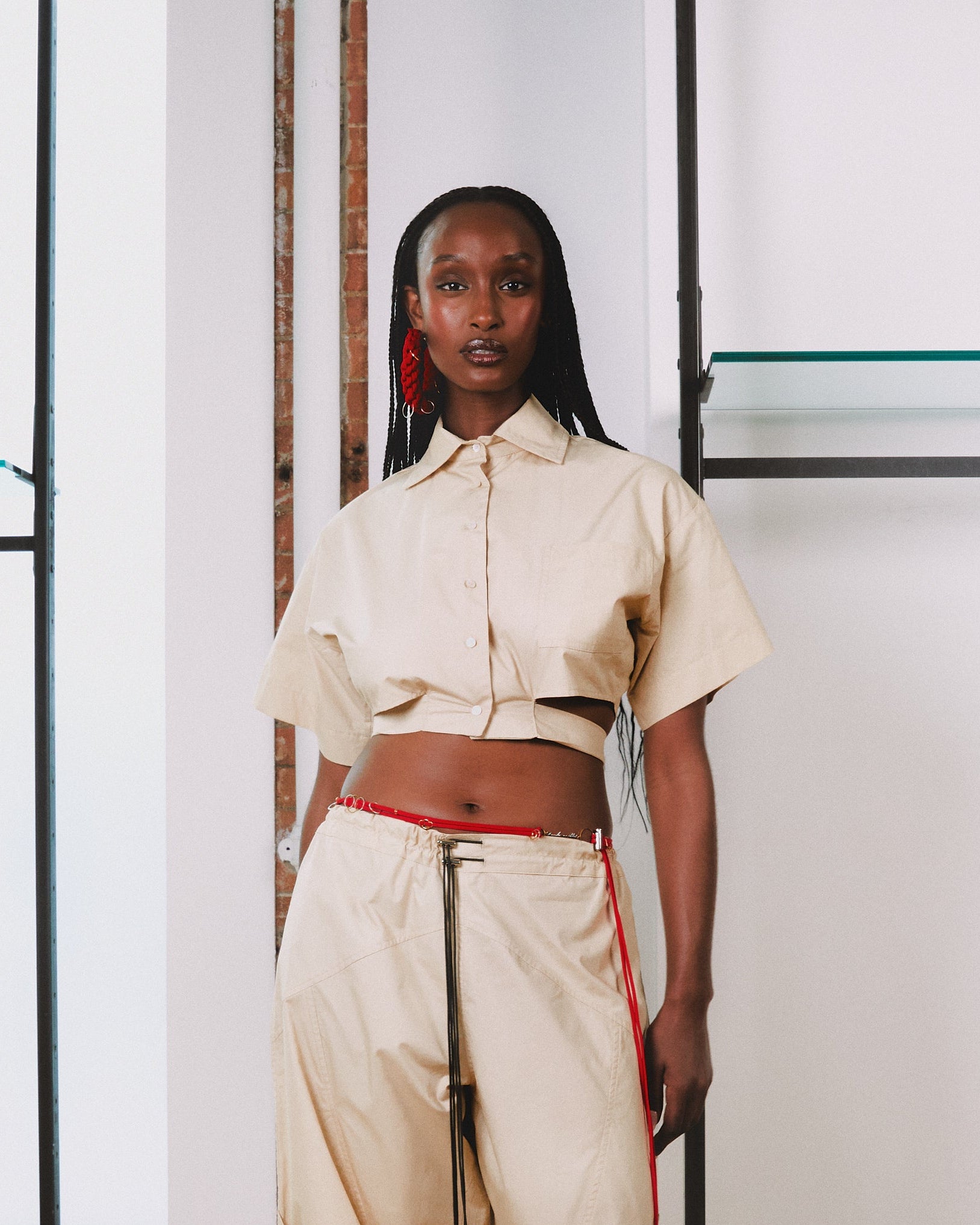 Cropped Wrap Shirt