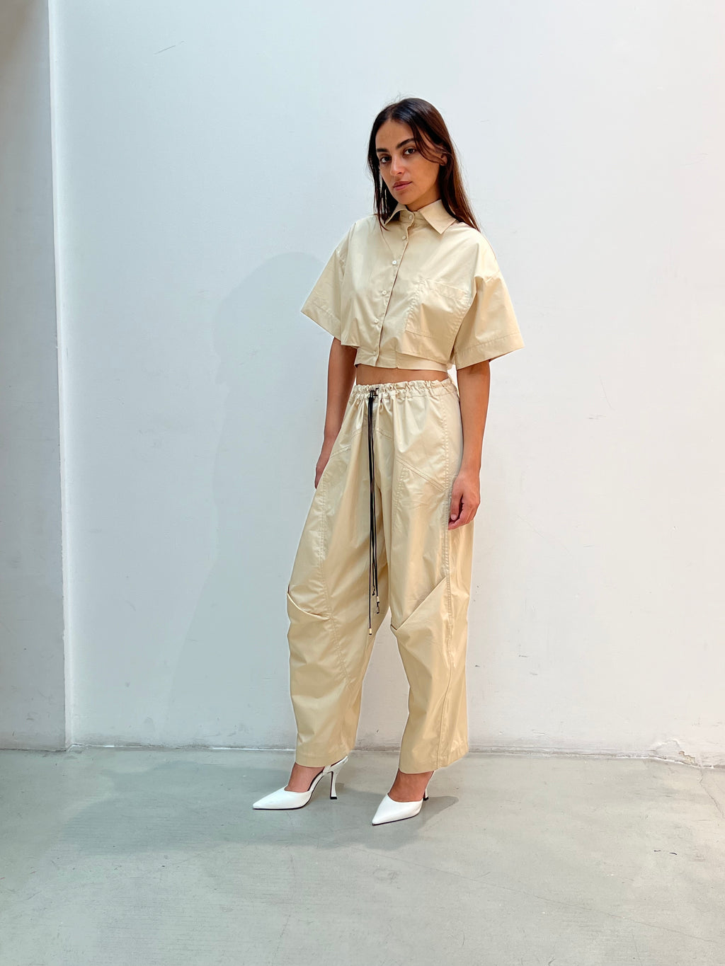 Cropped Wrap Shirt