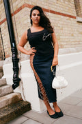Denim Metal Ladder Skirt