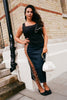 Denim Metal Ladder Skirt