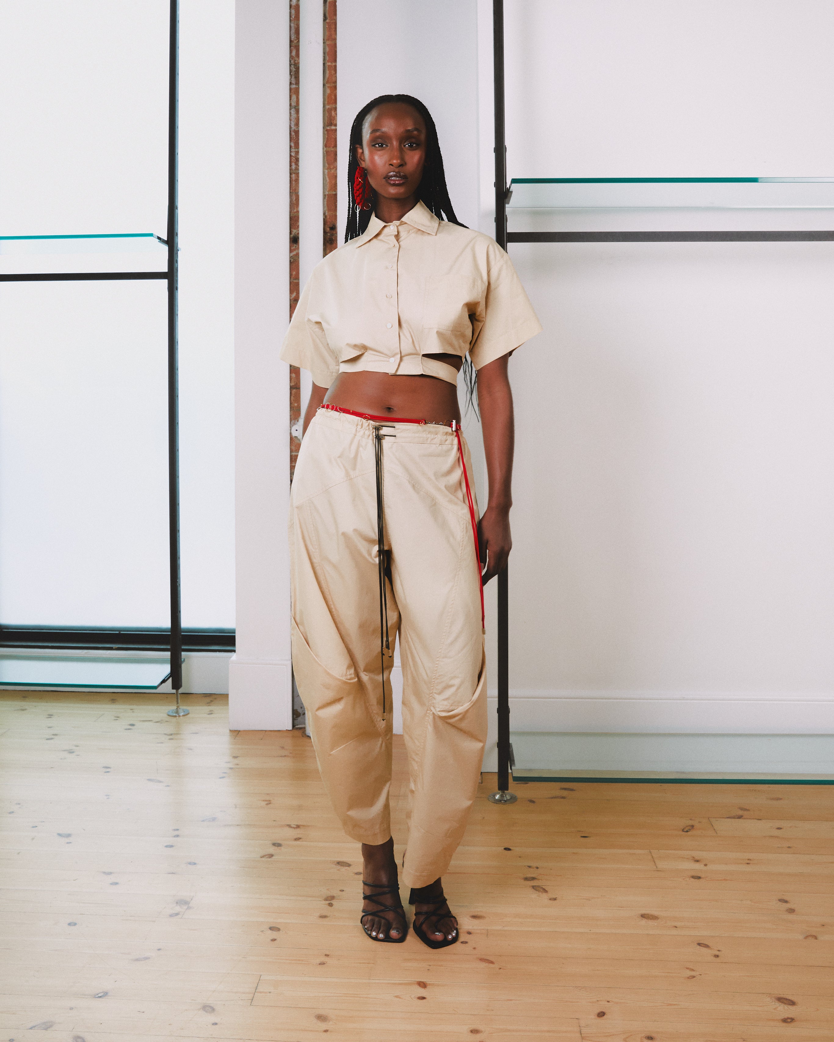 Double Elastic Cargo Trousers