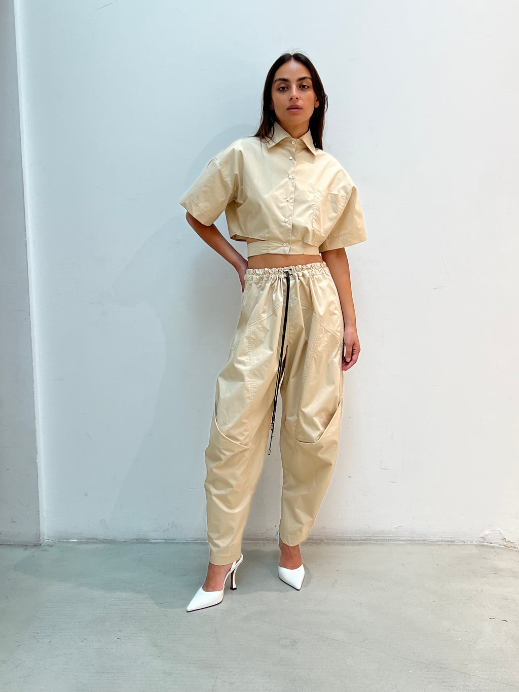 Double Elastic Cargo Trousers