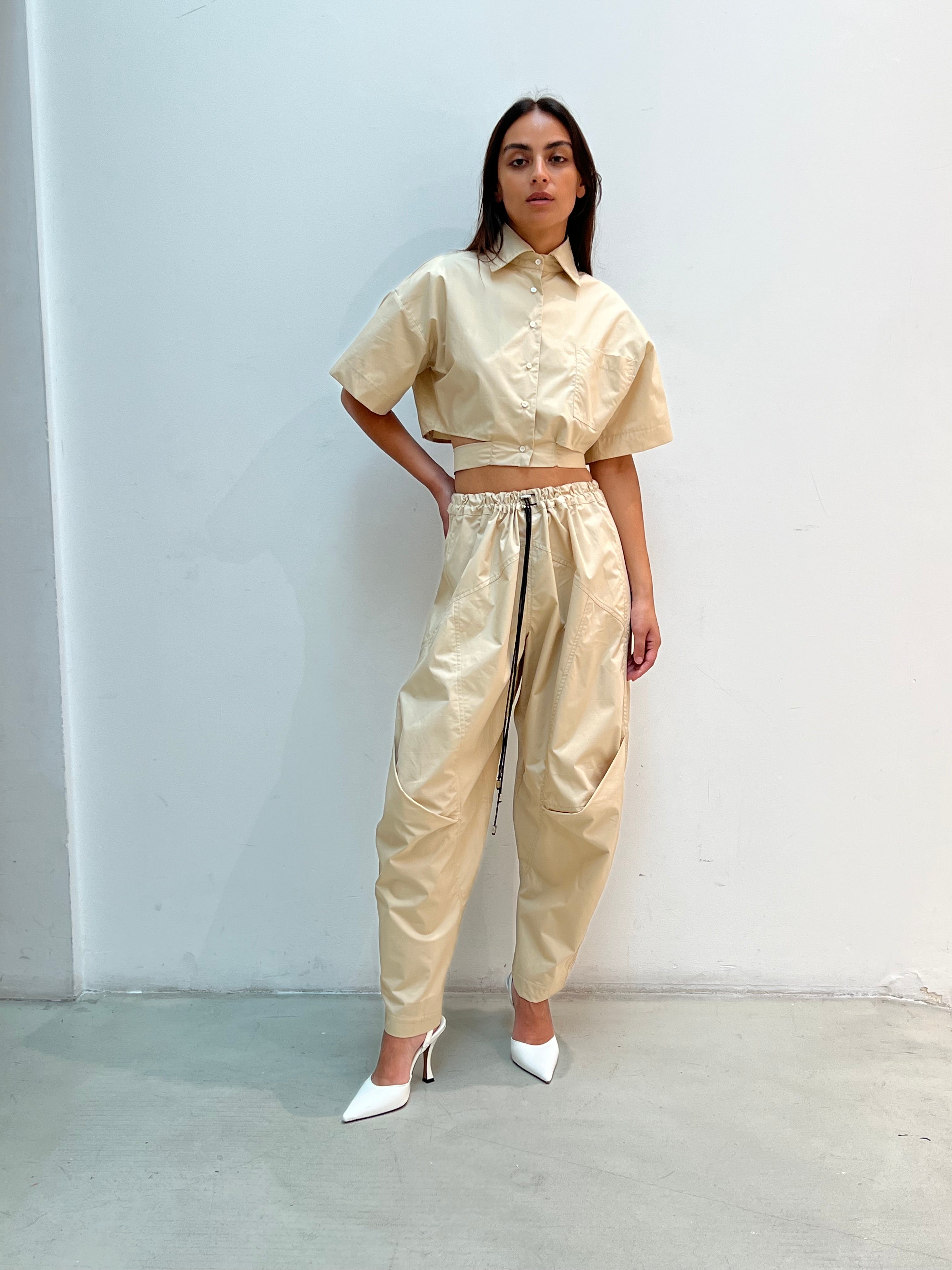 Double Elastic Cargo Trousers