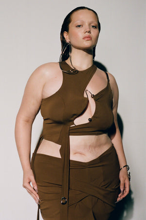 Framed Wrap Top Chestnut