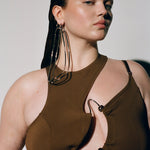 Framed Wrap Top Chestnut