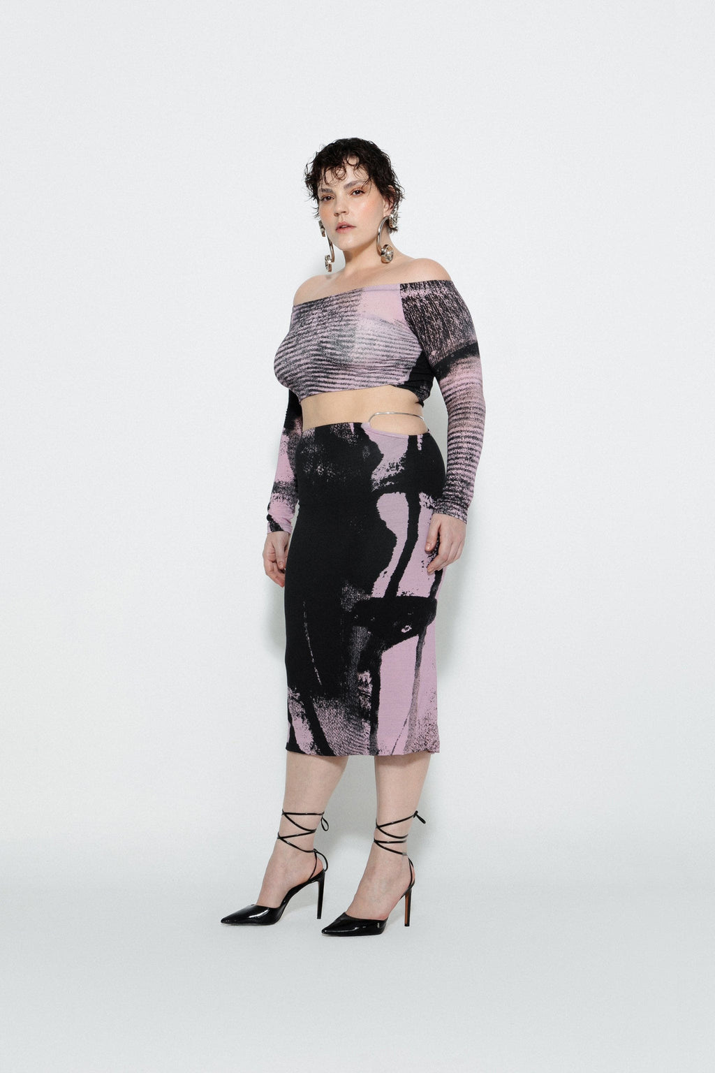 Blur Midi Skirt