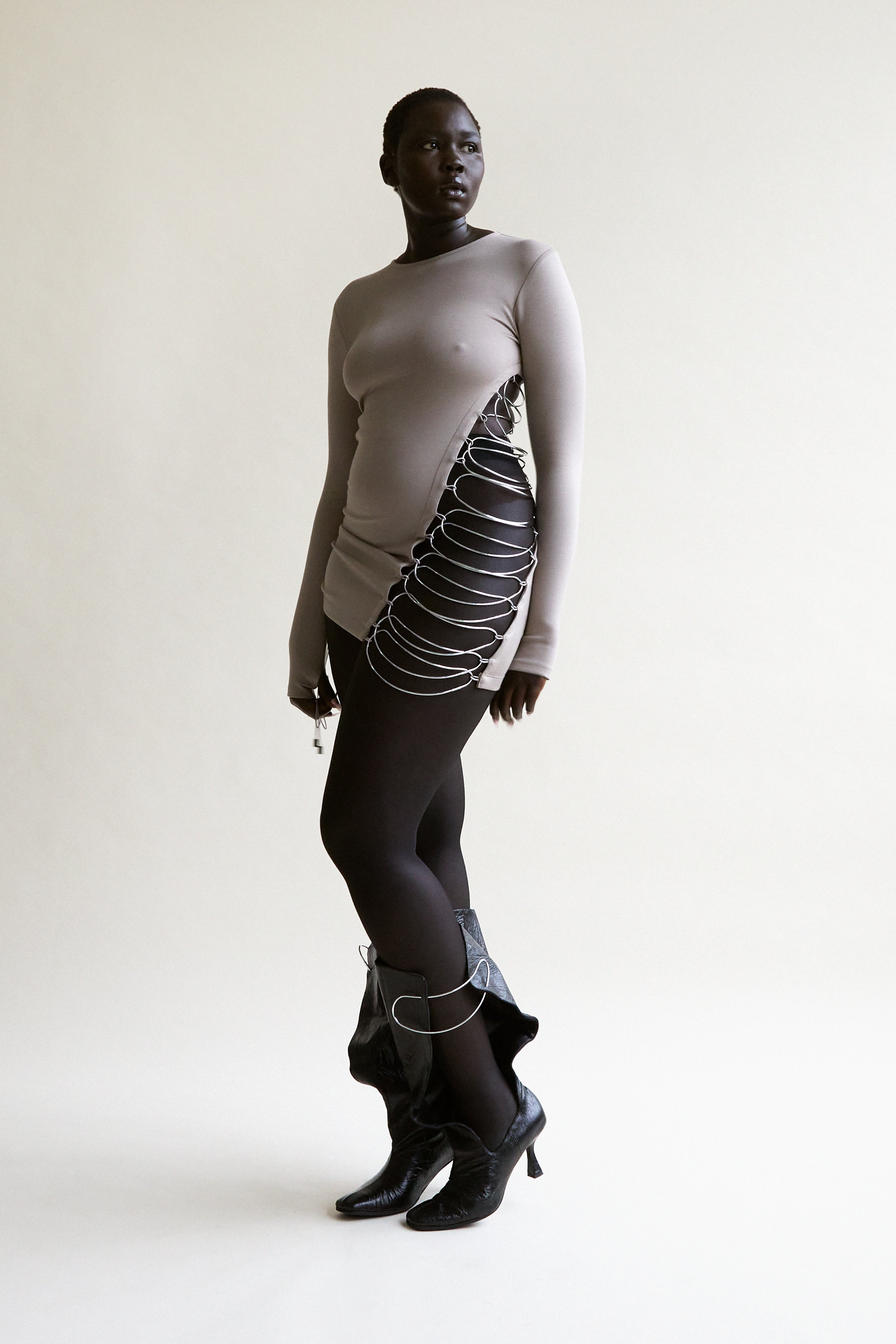 Metal Ladder Long Sleeve Top