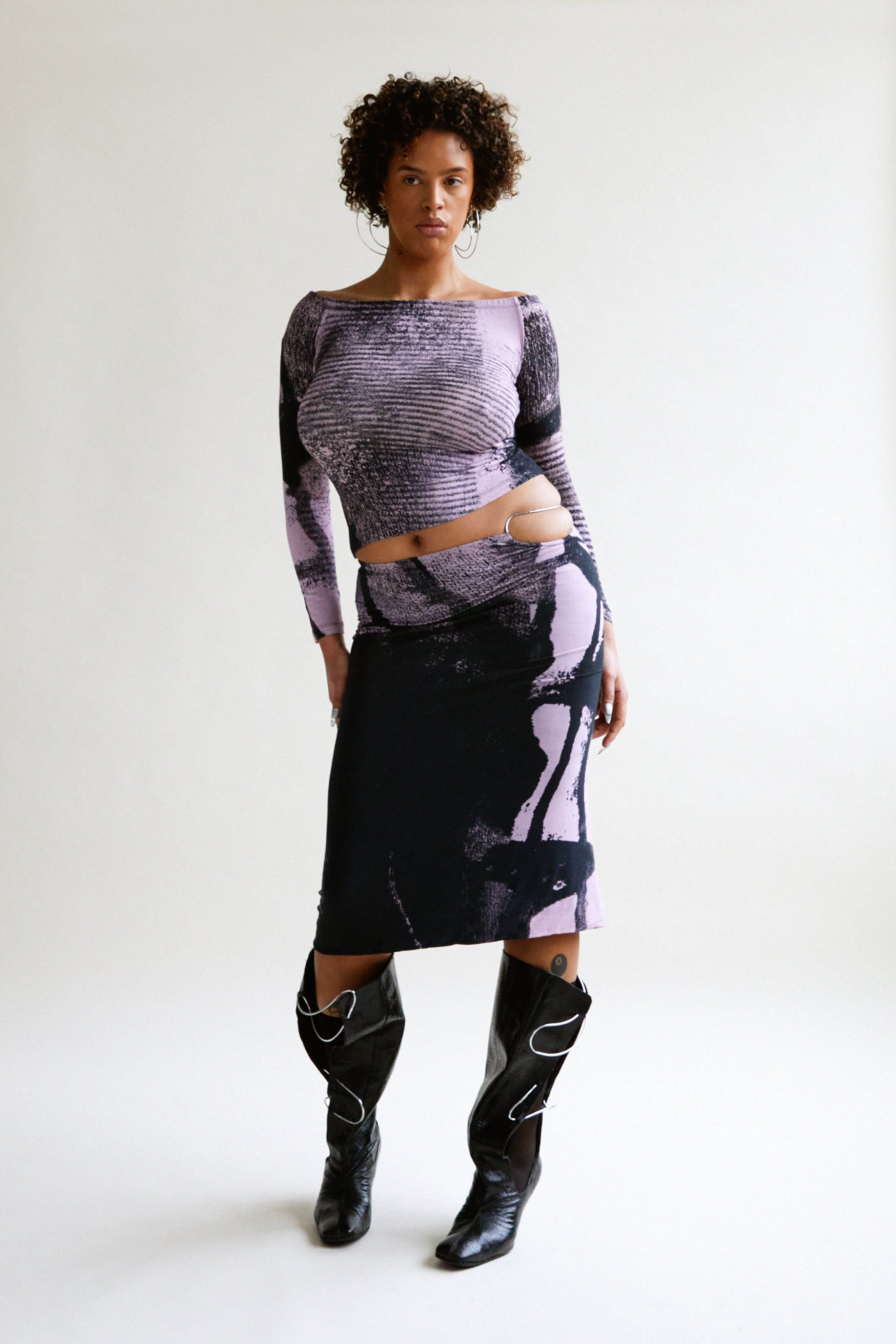 Blur Midi Skirt
