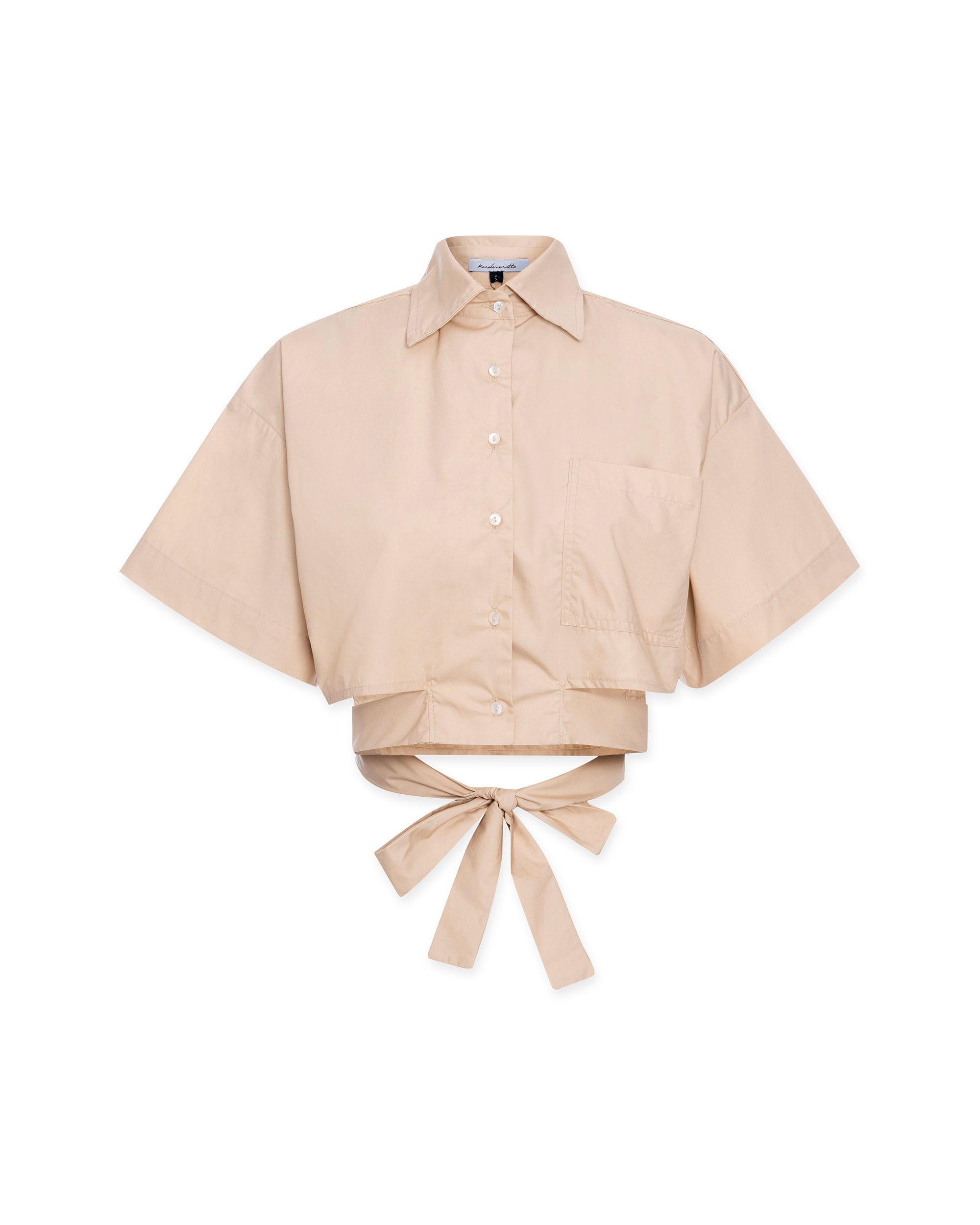 Cropped Wrap Shirt