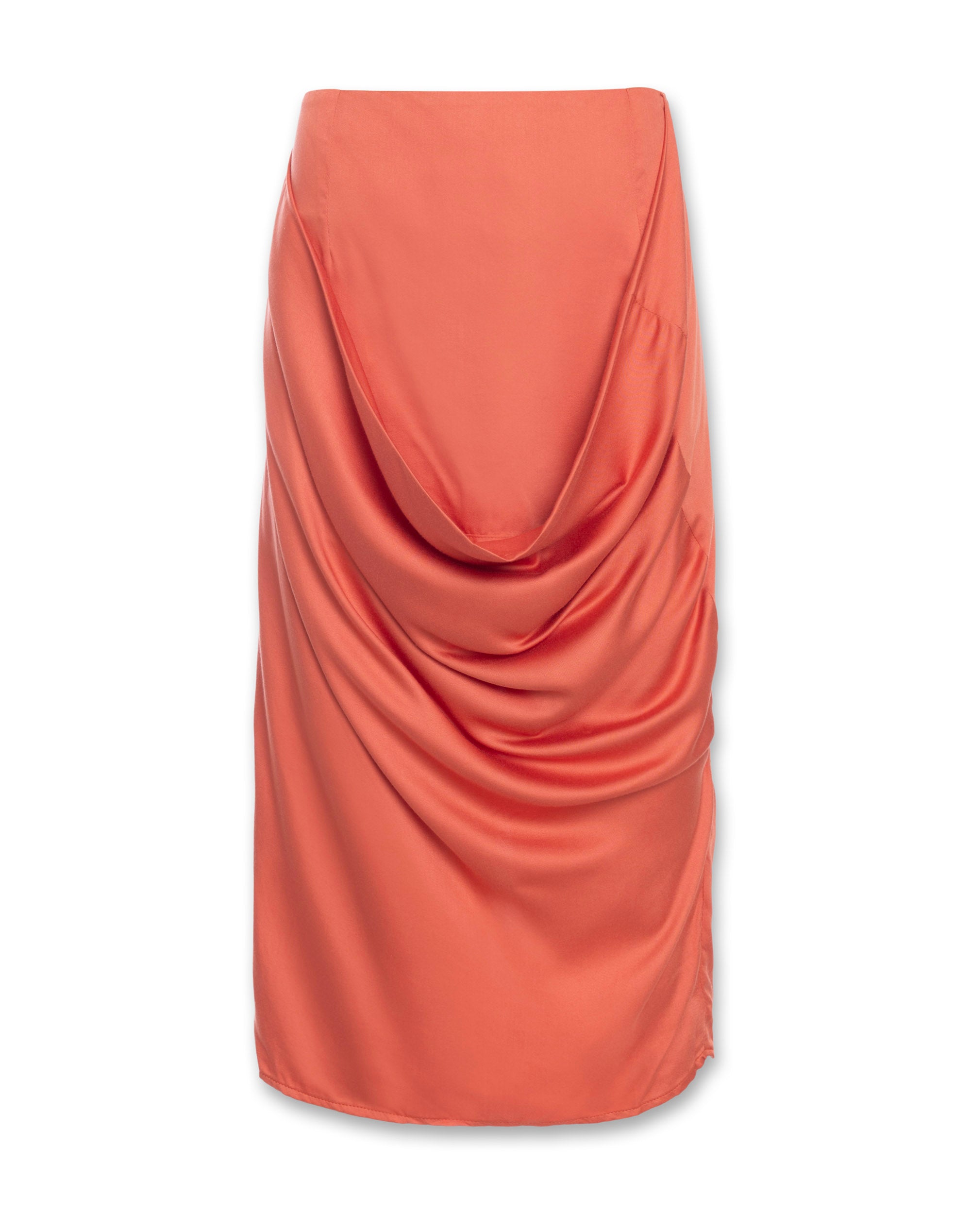Cowl Midi Skirt