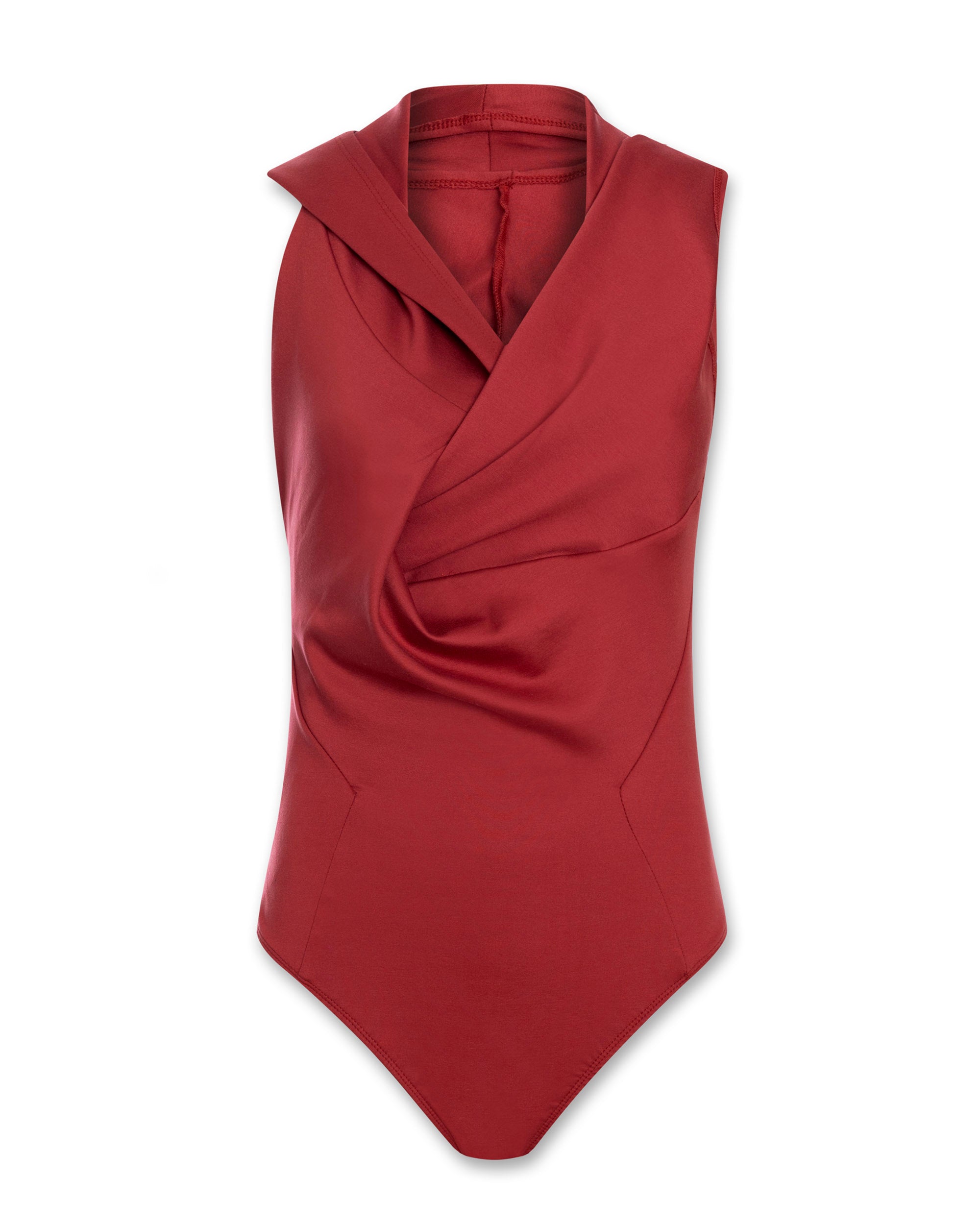 Draped Hood Bodysuit