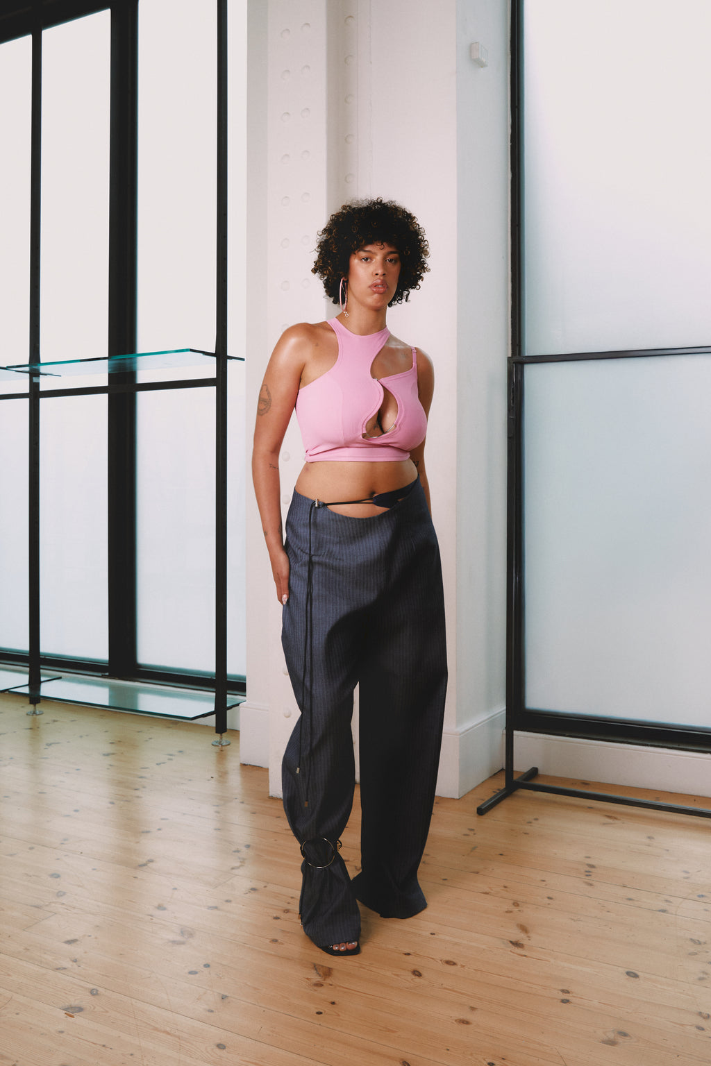 Pinstripe Belly Button Trousers