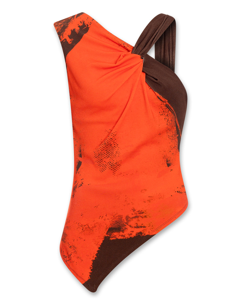 Knot One Sleeve Top - Sunburn Print