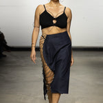 Denim Metal Ladder Skirt