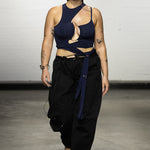 Framed Wrap Top Navy