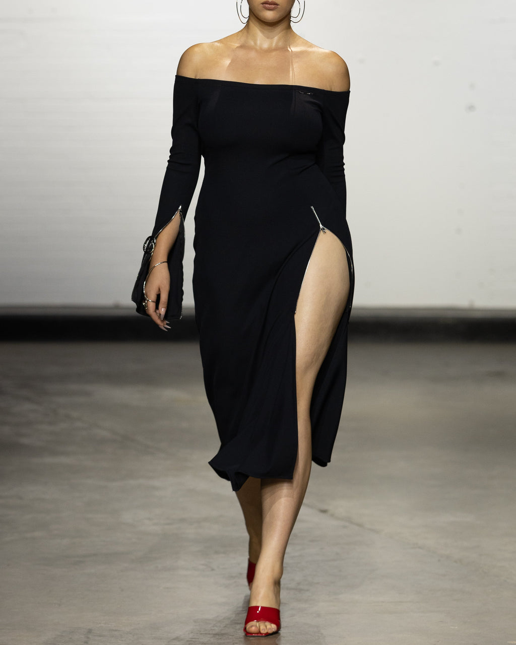 Zip Midi Dress