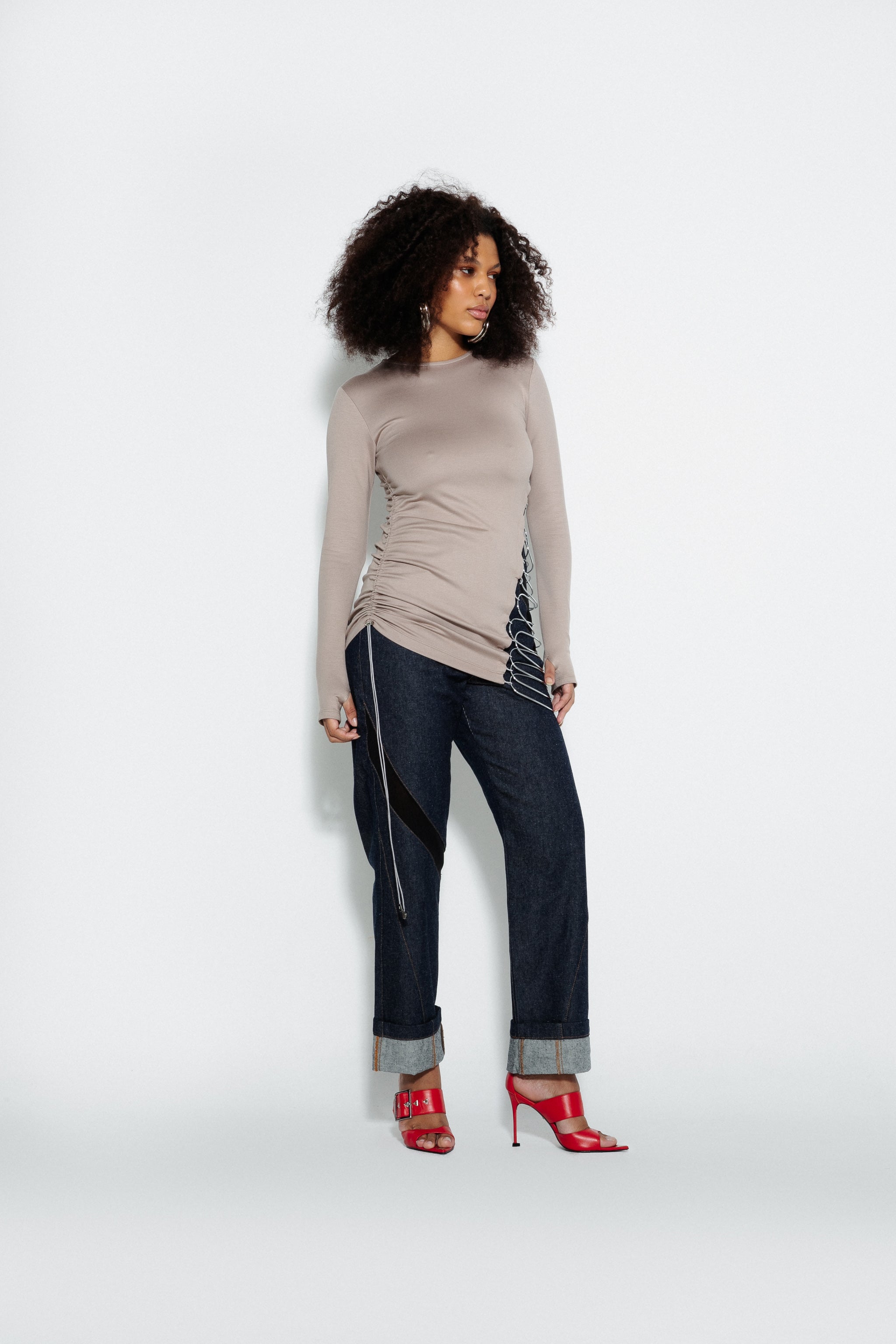 Metal Ladder Long Sleeve Top