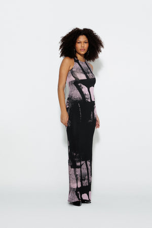 Blur Cutout Maxi Dress
