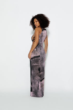 Blur Cutout Maxi Dress