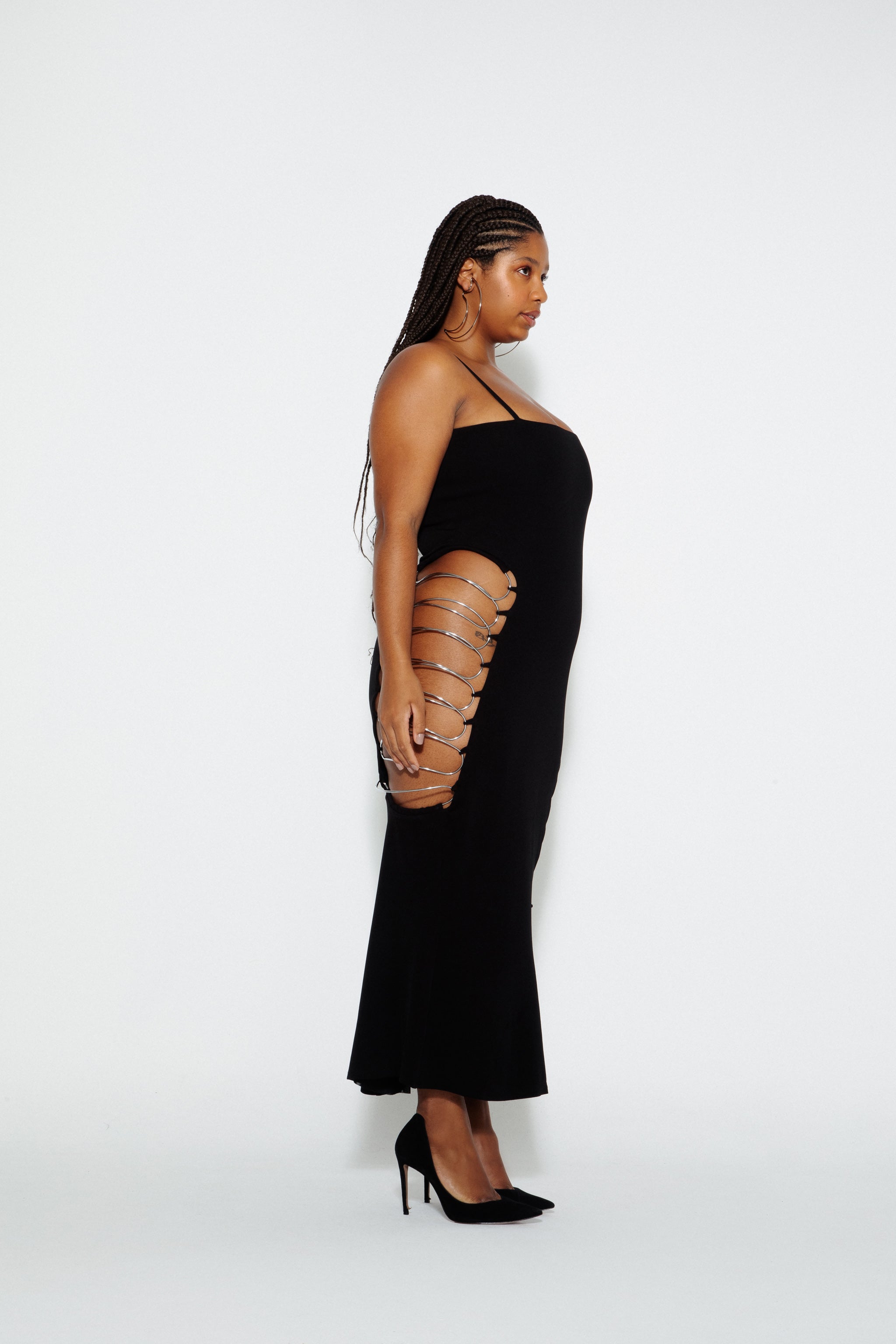 Midi Metal Ladder Dress