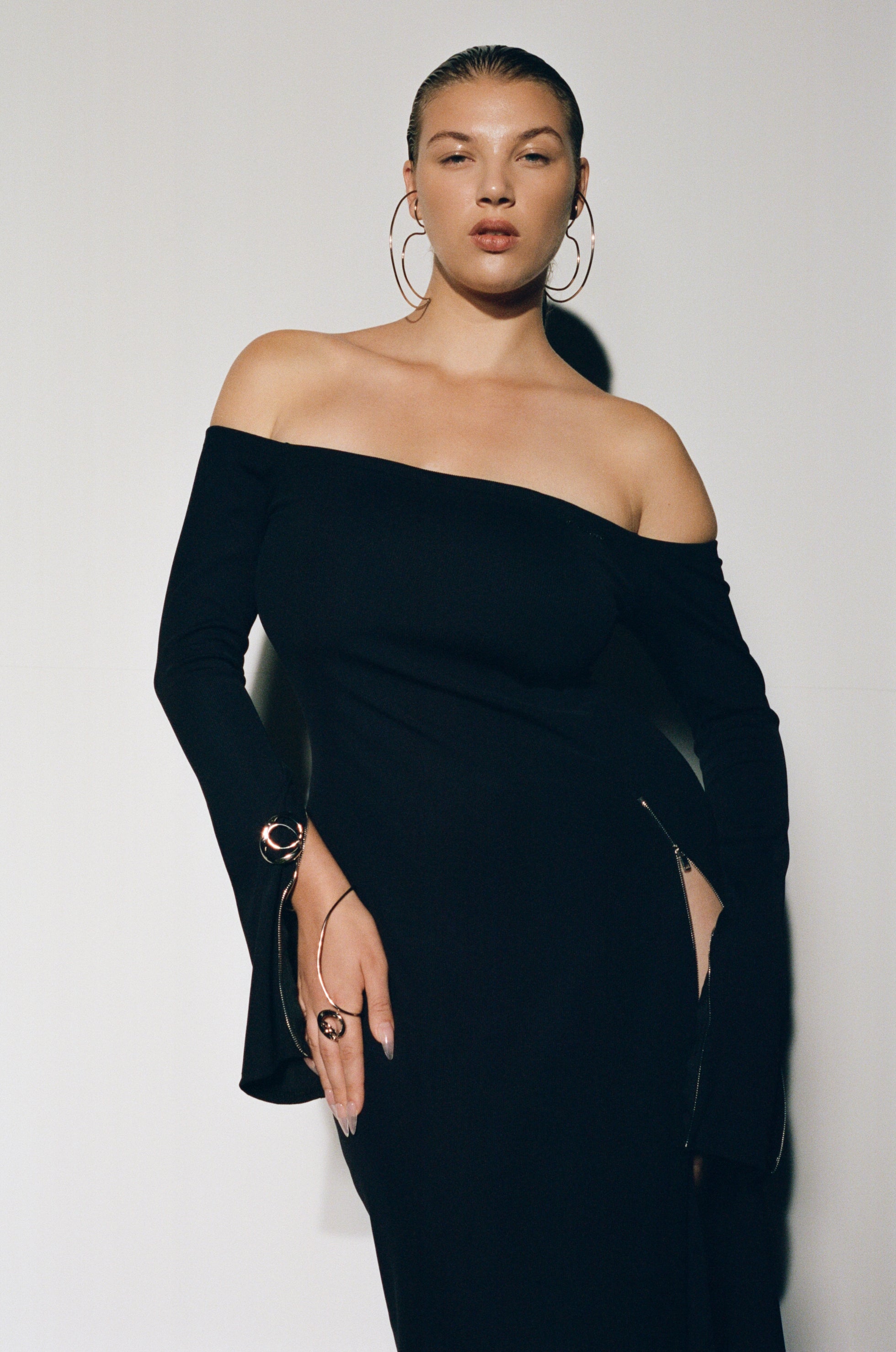 Zip Midi Dress