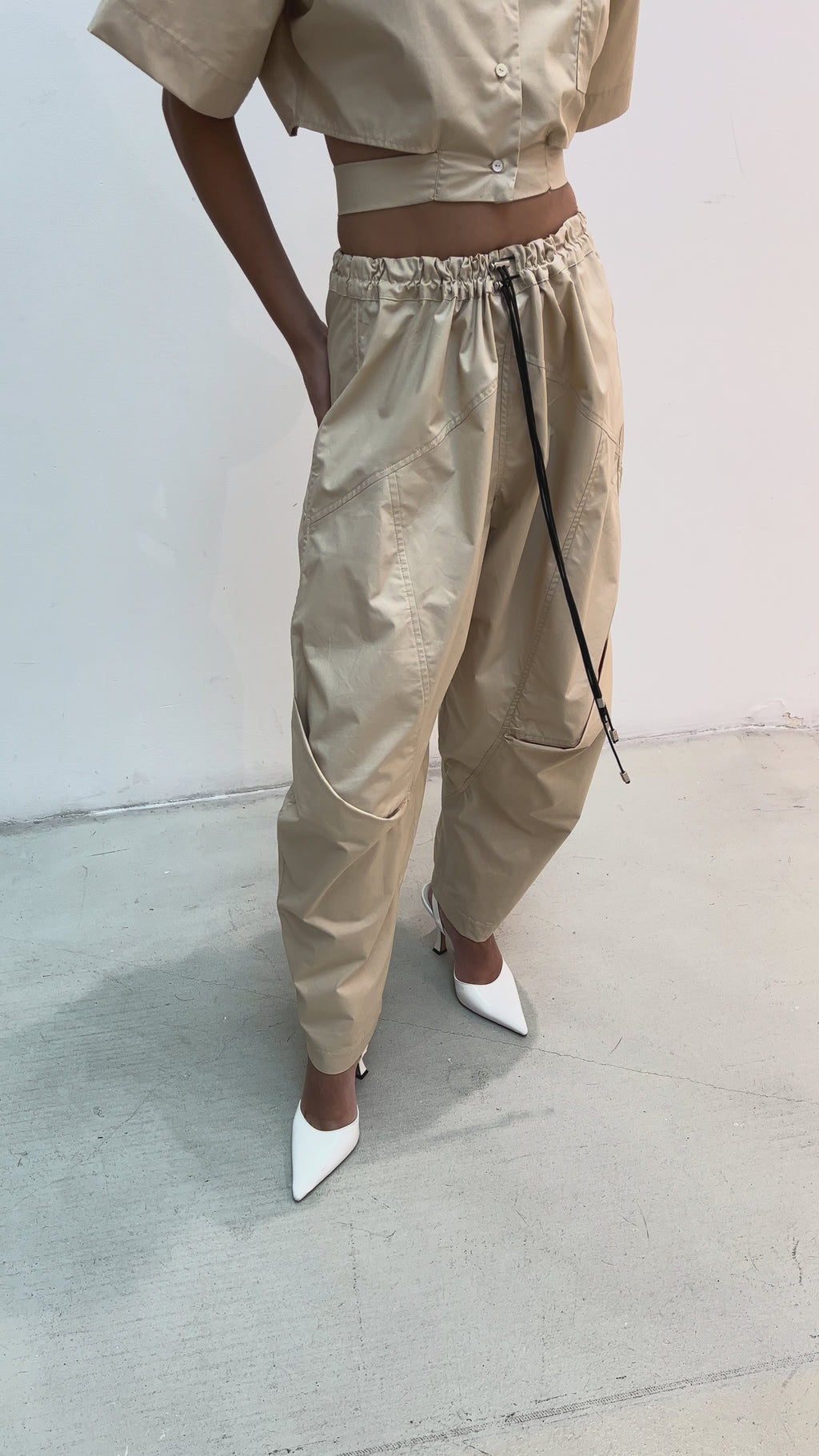 Double Elastic Cargo Trousers