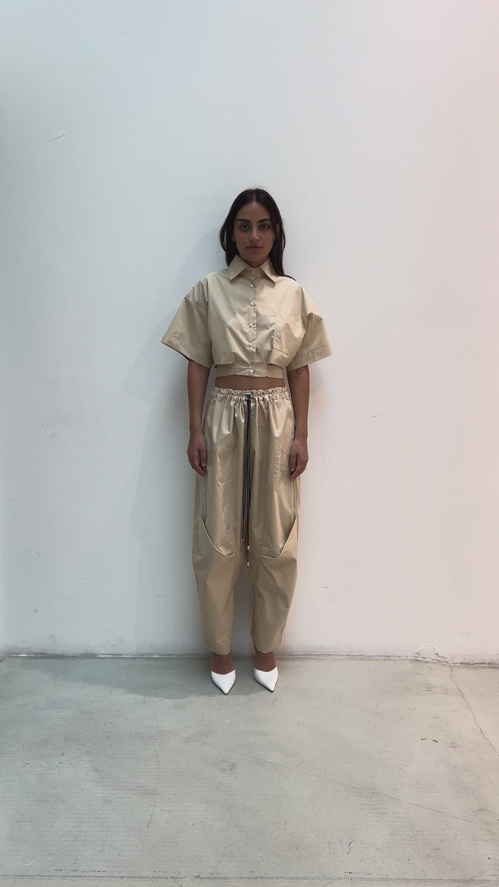 Cropped Wrap Shirt
